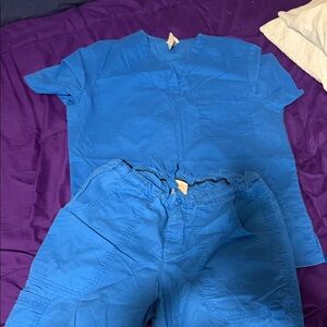 Koi Blue Shirt and pant scrub set
